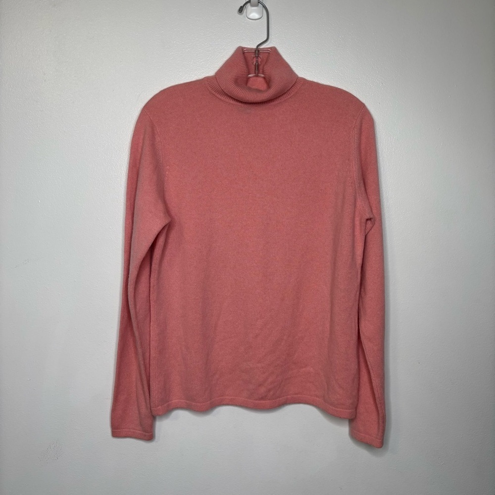 Charter Club 2-Ply Cashmere Turtleneck Sweater Women’s Small Pink